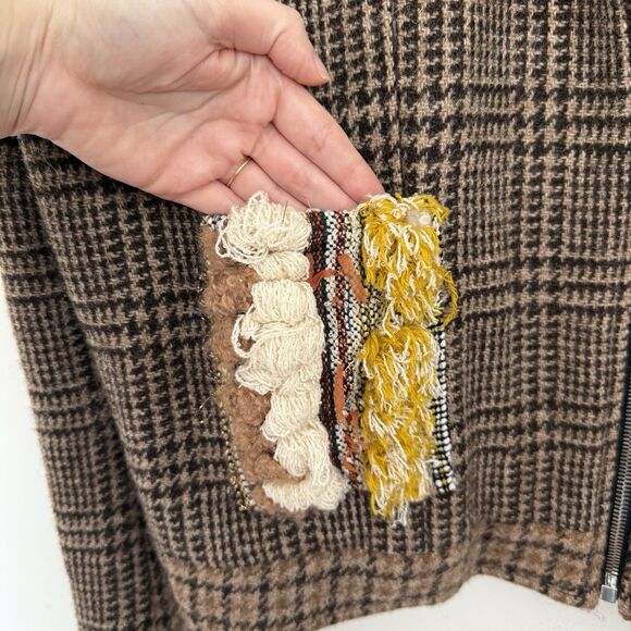 Bethany Williams Manx Tweed Wool Jacket XL Handwoven Applique Made in England - Picture 3 of 13